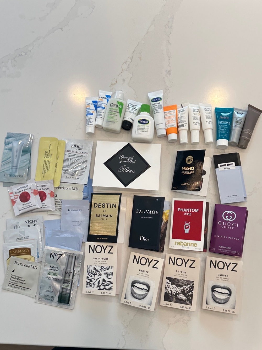 Mixed Skincare & Fragrance Sample Set by Assorted Brands -NEW 41 pieces